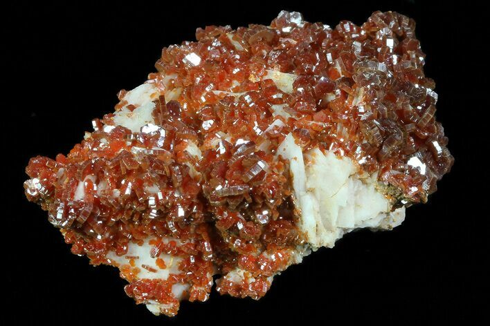 Ruby Red Vanadinite Crystals on Pink Barite - Morocco #82378